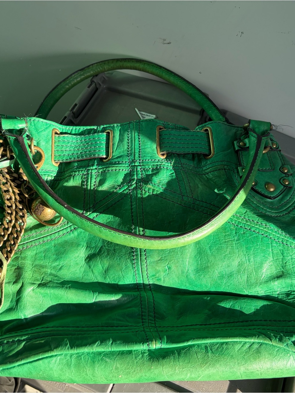 Green Leather Juicy Couture Women’s Tote Bag